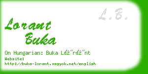 lorant buka business card